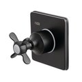 Kingston Brass KS3040BEX Single-Handle Three-Way Diverter Valve with Trim Kit, Matte Black KS3040BEX